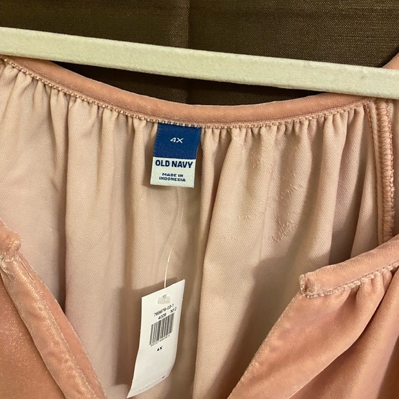 Old Navy Plus Size Faux Velvet Top / Shirt - Picture 2 of 6